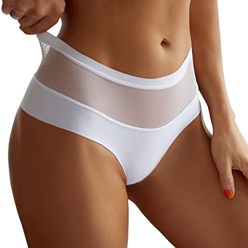 slip damen, Pantys Frauen Seamless Unterhosen - Damenslips Spitze Damenunterwäsche High Waist Slip Atmungsaktiv Sexiuntewäsche Baumwolle Hipster Damen Sexy Unterwäsche Für Frau Weiche Und Bequem Boxer von Generisch