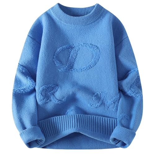 solid pullover herren, Pulli Herren Ohne Kapuze Sweater - Fleecepullover Winter Warm Winterpullover Casual Arbeitspullover Fleece Rollkragenpullover Langarm Langarmshirt Strickpullover Grobstrick Pull von Generisch