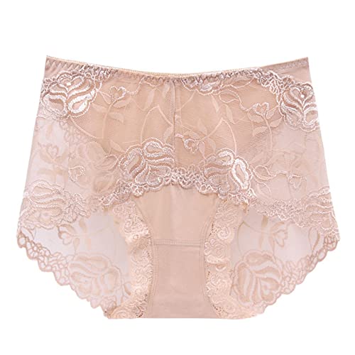 spitzenslip damen, Slip Frauen Baumwoll Pantys - Baumwollslips String Hipster Basic Panties Seamless Damenunterwäsche Weich Damenunterhosen Slips Damen Spitze Nahtlose Unterwäsche Sexy Spitzen Unsicht von Generisch