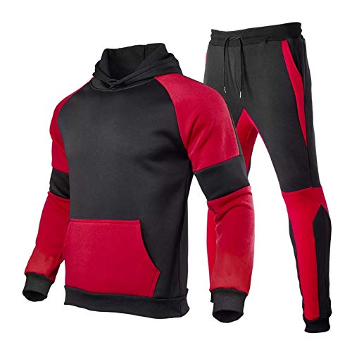 sport anzug herren, Trainingsanzug Herren Outfit Sportanzug - 2-Teilig Mit Taschen Jogginghose Fitness Set Streatwear Langarm Freizeitanzug Jogginganzug Lang & Trainingsjacke Freizeit Und Reisen Gym M von Generisch