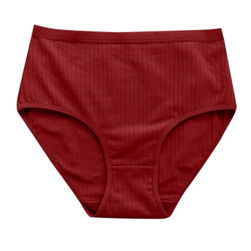 sportunterwäsche damen, Periodenunterschwäsche Damen High Waist Slip - Slips Sexy Shorts Nahtlos Underwear Hautfarbene Unterhose Bauchweg Unterhosen Baumwolle Weich Mittlerer Taille Hipster Unterwäsch von Generisch