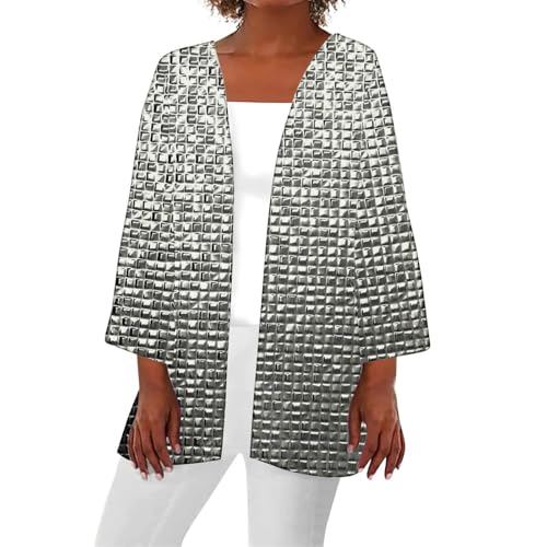 strickjacke damen, Strickjacke Damen Lang Cardigan - Übergangsjacke Sommer Kuscheljacke Elegant Frauen Pullover Dünner Grobstrick Strickmantel Strickpullover Casual Locker Mantel Jacke Für Herbst Wint von Generisch