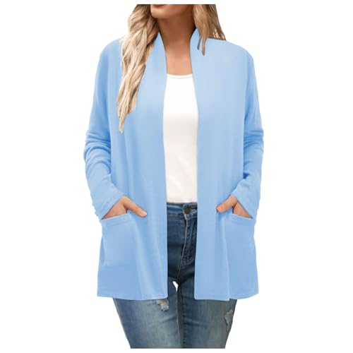 strickjacke damen grün, Cardigan Damen Lang Strickjacke - Feinstrickjacke Grobstrick Langarmshirt Casual Damenstrickjacke Dünner Kuscheljacke Mit Knöpfen Strickcardigan Langärmelig Elegant Business Ol von Generisch