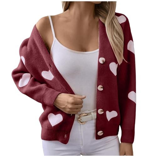 strickjacke damen sommer, Strickjacke Damen Lang Cardigan - Langarmshirt Frauen Strickweste Casual Sommer Strickmantel Mit Knöpfen Strickpullover Oversize Reißverschluss Winterjacke Langarm Mantel Win von Generisch