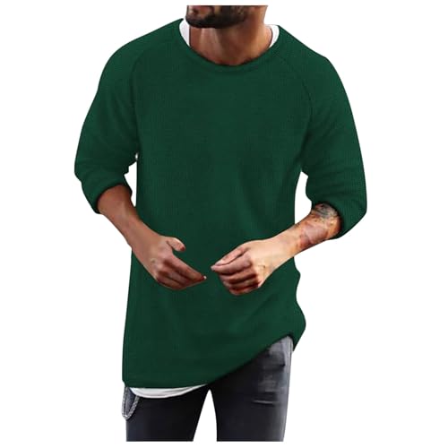 sweater herren, Sweater Herren Merino Pulli - Pullover Herbst Winter Rollkragenpullover Y2k Strickpulli Warm Casual Arbeitspullover Mit Rundhalsausschnitt Strickpullover Feinstrick Winterpullover Männ von Generisch