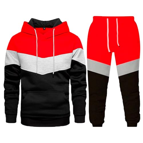 trainingsanzug herren baumwolle, Tracksuit Herren Anzug Sportanzug - Streatwear Zweiteiler Set Gym Outfit Streetwear Sportbekleidung Mit Taschen Y2k Klassisch Schlichter Bequemer Jogginganzug Elastisc von Generisch