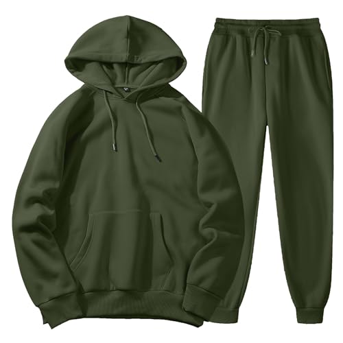 trainingsanzug herren baumwolle, Tracksuit Herren Freizeitanzug Jogginganzug - Sportbekleidung Langarm Pullover Fitness 2-Teilig Zweiteiler Hoodie Y2k Mode Hoodies Mit Hose Männer Winter Baggy Sportan von Generisch