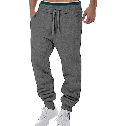 trainingshose herren, Trainingshose Herren Graue Jogginghose - Herrenhosen Casual Hose Gym Sweatpants Baumwolle Pants Weite Freizeithose Lose Relaxed Sweathose Sport Jogpants Y2k Streetwear Freizeitho von Generisch