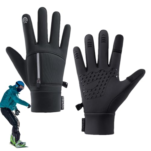 und Winter Fahrradhandschuhe Outdoor Winddicht Vollfinger Handschuhe Isolierung rutschfeste Fahrradhandschuhe für Camping, Sport, Radfahren und Klettern von Generisch