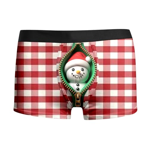 unterhosen männer lustig, Unterhose Weihnachten Herren Baumwolle Personalisierte Boxershorts - Personalisiert Weihnachtsunterhose Lustige Christmas Motiv Unterhosen Bequeme Männergeschenke Unterwäsche von Generisch