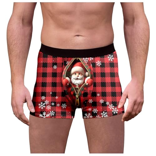 unterhosen männer weihnachten, Weihnachtsunterhose Herren Personalisierte Sport Unterhose Weihnachten - Personalisiert Weihnachtsboxershort Locker Christmas Motiv Casual Weihnachtsmann Kostüm Winter A von Generisch