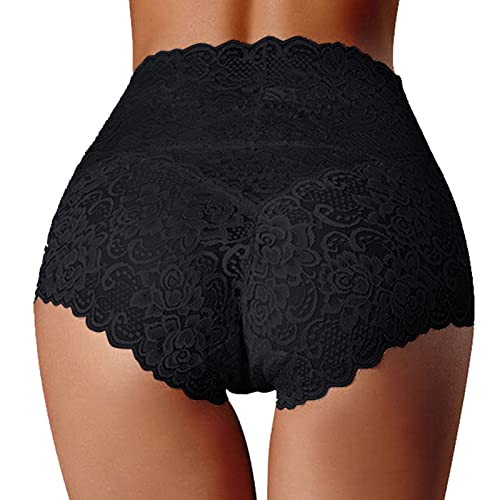 unterwäsche damen, Unterhosen Damen Seamless Pantys - Stretch Spitzenunterwäsche Daily High Waist Panty Basic Damenunterwäsche Spitze Sexy Unterwäsche Für Frau Weiche Und Bequem Slip Boxershorts Hipst von Generisch