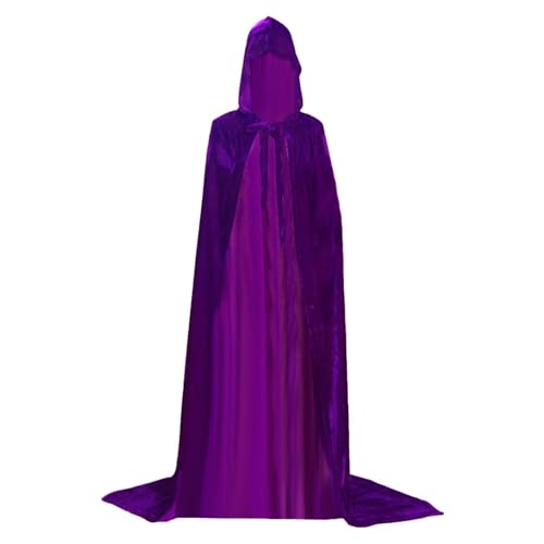 vampir kostüm damen, Umhang Damen Vampir Kostüm - Halloweenkostüme Dracula Costume Halloween Zauberumhang Erwachsene Cloak Horror Schwarzer Cape Für Herren Und Kinder Mittelalter Mantel Karneval Cospl von Generisch