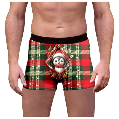 weihnachten männer, Boxershorts Herren Weihnachten Männer Locker Baumwolle Unterhose - Personalisiert Weihnachtsboxershort Winter Unterhosen Christmas Motiv Weihnachtsunterhose Casual Weihnachtsmann K von Generisch