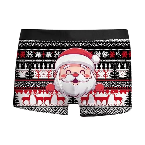 weihnachts boxershorts herren, Weihnachtsunterhose Herren Lustige Personalisierte Boxershorts Weihnachten - Personalisiert Weihnachtsboxershort Winter Weinachten Kostüm Casual Männergeschenke Leicht B von Generisch