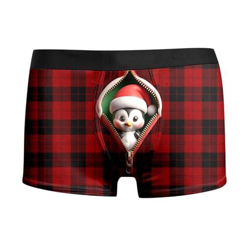 weihnachtsboxershort herren, Weihnachts Boxershorts Herren Männer Personalisierte Locker Weihnachten - Adventskalender Weihnachtsunterhose Lustige Unterhosen 3d Druck Weinachten Kostüm Baumwolle Weihn von Generisch