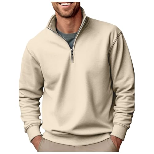 zip pullover herren, Herren Rollkragenpullover Zip Pullover Winter Arbeitspullover - Strickpullover Winterpullover Turtleneck Sweater Pulli Warm Langarmshirt Herren Sweatshirt Mit Langen Ärmeln Und Vi von Generisch