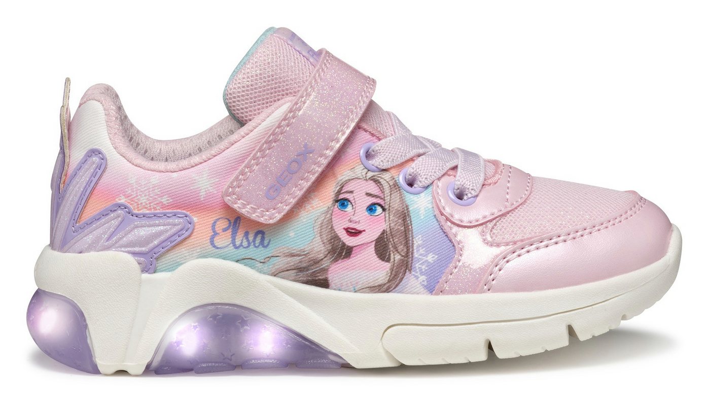 Geox J FADINLIGHT GIRL Blinkschuh Sneaker, Disney Schuh, Klettschuh, Frozen Sneaker mit Blinkfunktion Geox J FADINLIGHT GIRL Blinkschuh Sneaker, Disney Schuh, Klettschuh, Frozen Sneaker mit Blinkfunktion von Geox