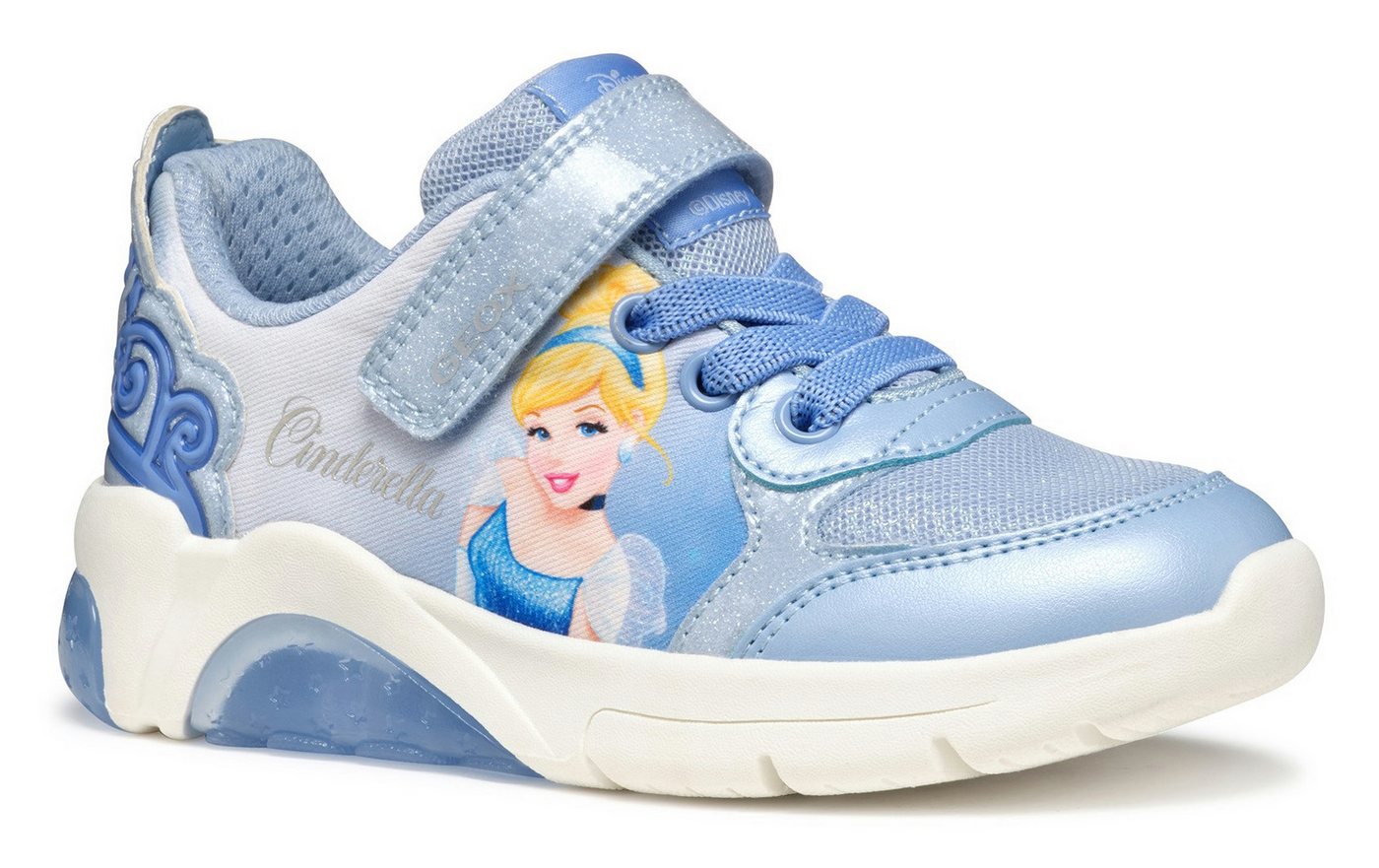 Geox J FADINLIGHT GIRL Blinkschuh Sneaker, Disney Sneaker, Klettschuh mit Glitzer und Cinderella Motiv, Blinki Geox J FADINLIGHT GIRL Blinkschuh Sneaker, Disney Sneaker, Klettschuh mit Glitzer und Cinderella Motiv, Blinki von Geox