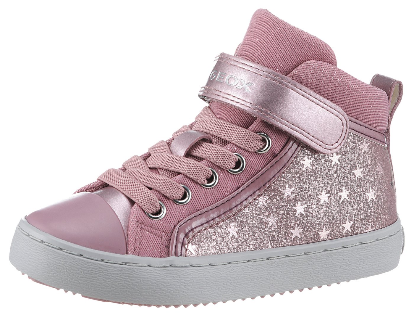 Geox J KALISPERA GIRL I Sneaker High Top Sneaker, Schnürboots, Freizeitschuh mit Gummizug von Geox