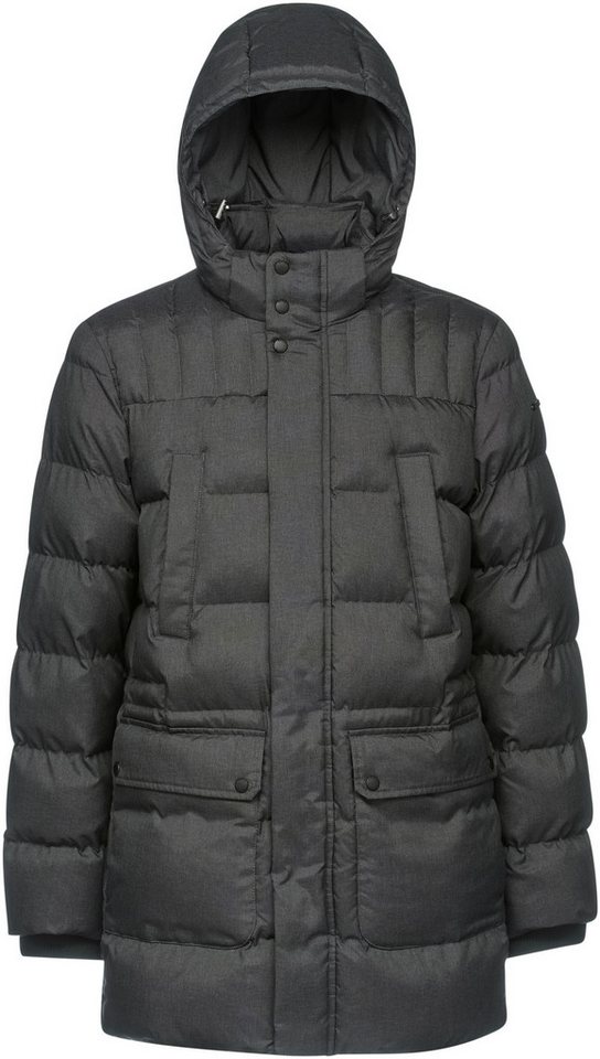 Geox Langjacke SANFORD in melierter Optik, 4 Taschen, Kapuze, modische Steppung Geox Langjacke SANFORD in melierter Optik, 4 Taschen, Kapuze, modische Steppung von Geox