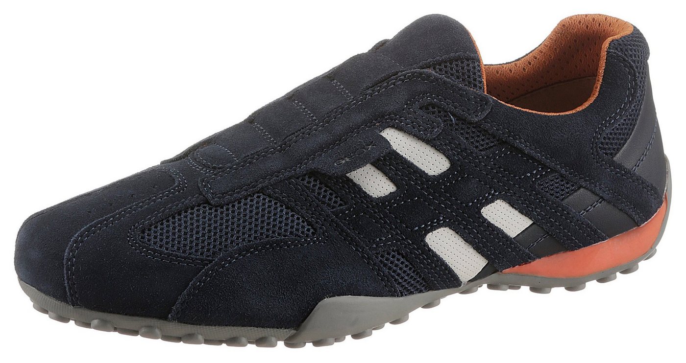 Geox UOMO SNAKE Slip-On Sneaker Slipper, Freizeitschuh mit Ziernähten und mit Geox Spezial Membrane von Geox