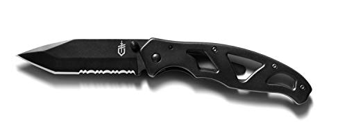 Gerber Taschenklappmesser mit Teilwellenschliff und Taschenclip, Klingenlänge: 8,9 cm, Paraframe II Tanto Folding Clip Knife, Schwarz, 31-003635 Gerber Taschenklappmesser mit Teilwellenschliff und Taschenclip, Klingenlänge: 8,9 cm, Paraframe II Tanto Folding Clip Knife, Schwarz, 31-003635 von Gerber