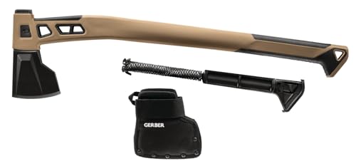 Gerber Camping- und Outdoor-Axt, Inklusive Holster, Mit Paracord und Staufach, Bushcraft Axe, Gehärteter Stahl mit PTFE Beschichtung, Braun, 31-003780 Gerber Camping- und Outdoor-Axt, Inklusive Holster, Mit Paracord und Staufach, Bushcraft Axe, Gehärteter Stahl mit PTFE Beschichtung, Braun, 31-003780 von GERBER