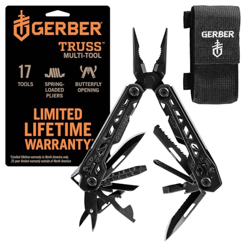 Gerber Multifunktionswerkzeug mit Nylon-Scheide und 17 Funktionen, Truss Multi-tool, Schwarz, 30-001780 Gerber Multifunktionswerkzeug mit Nylon-Scheide und 17 Funktionen, Truss Multi-tool, Schwarz, 30-001780 von GERBER