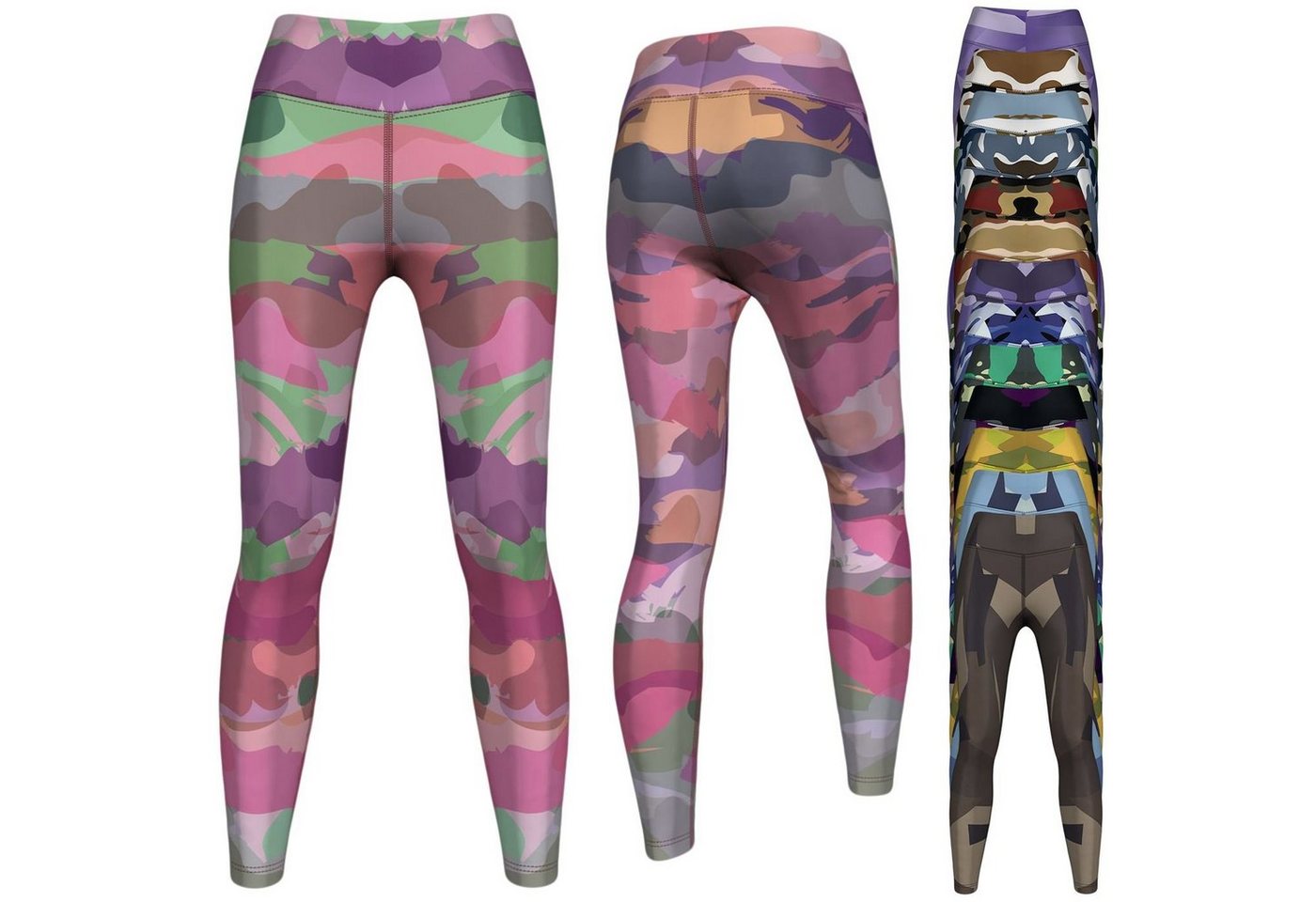 German Wear Leggings GYM-8023 Camo Leggings dehnbar für Sport Yoga Gymnastik Training Tanz freizeit von German Wear