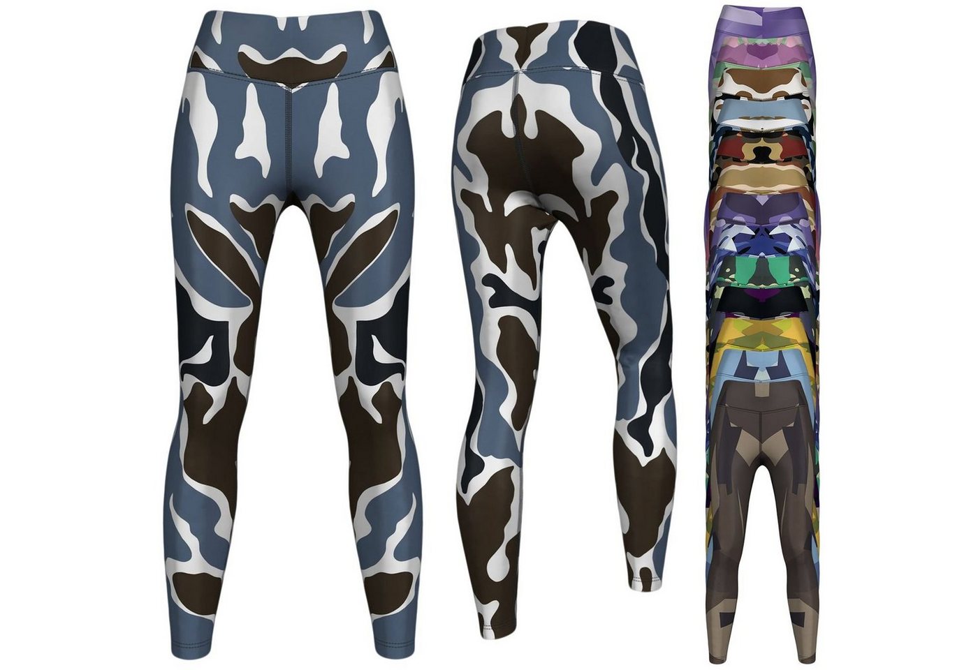 German Wear Leggings GYM-8031 Camo Leggings dehnbar für Sport Yoga Gymnastik Training Tanz freizeit von German Wear