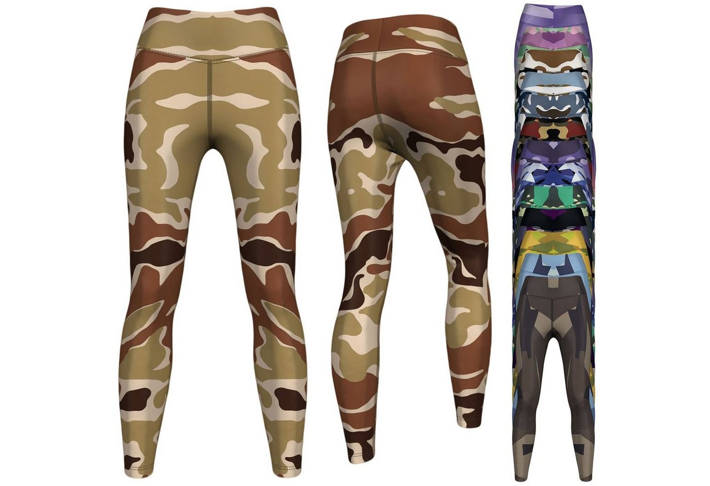 German Wear Leggings GYM-8033 Camo Leggings dehnbar für Sport Yoga Gymnastik Training Tanz freizeit von German Wear