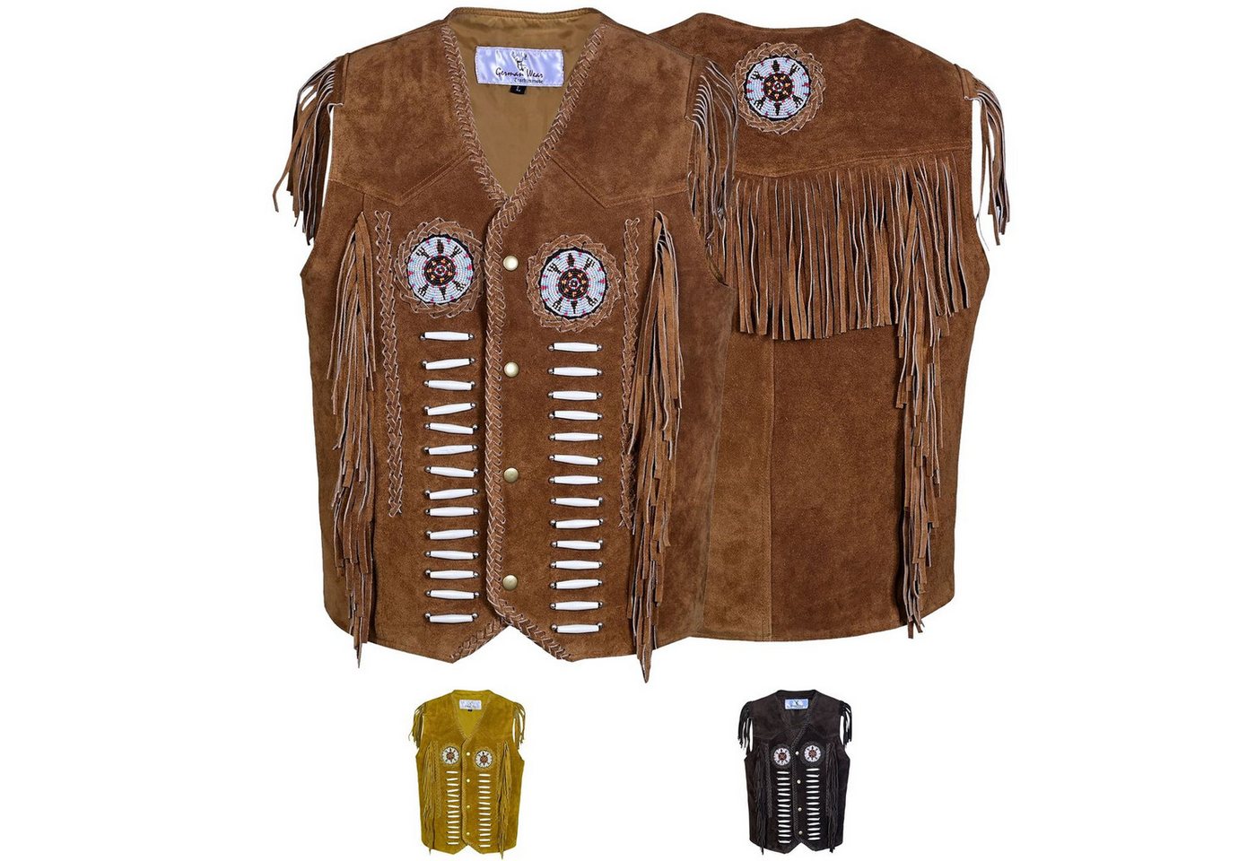 German Wear Reitweste GW950-Weste Western Lederweste Tracht Weste Reiter weste Lederkutte German Wear Reitweste GW950-Weste Western Lederweste Tracht Weste Reiter weste Lederkutte von German Wear