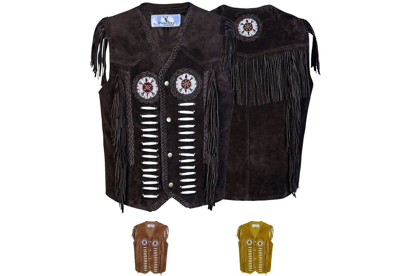 German Wear Reitweste GW950-Weste Western Lederweste Tracht Weste Reiter weste Lederkutte German Wear Reitweste GW950-Weste Western Lederweste Tracht Weste Reiter weste Lederkutte von German Wear