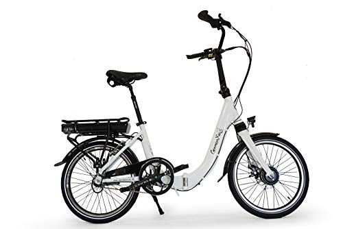 GermanXia Mobilemaster Light E-Bike 20 Zoll E-Faltrad Klapprad 19kg 36V 80km (Weiß mit Bewegungssensor) von GermanXia