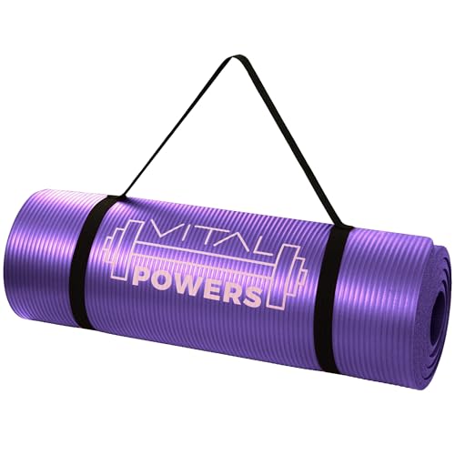 Yogamatte Lila rutschfest Pilates Fitness Trainingsmatte mit Tragegurt 180 x 60 x 1,5 cm Yogamatte Lila rutschfest Pilates Fitness Trainingsmatte mit Tragegurt 180 x 60 x 1,5 cm von Germany B.e.s.t