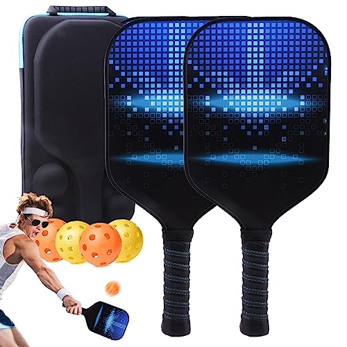 Pickleball-Paddel, Fiberglas-Schläger-Set für Anfänger, leichter Pickle-Ball, Schläger und Bälle, Outdoor-Ausrüstung aus Fiberglas für Erwachsene Geruwam von Geruwam