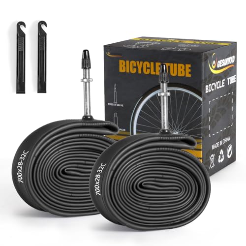 2er-Pack 28 Zoll 700 x 28-32C Rennrad Schlauch FV48mm Presta Ventil für Ebike, Fahrradschlauch kompatibel 700c Schlauch 700x28C 700x29C 700x30C 700x31C 700x32C von Gesinikad