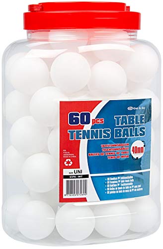Get & Go Mädchen 60 Stück Tischtennisbälle, Weiß, 40 mm von SCHREUDERS SPORT