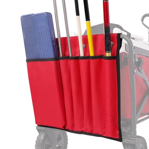 Sichere und praktische Angelrutentasche, perfekt für die Aufbewahrung von Angelruten und Rollen (rot) von Getdoublerich
