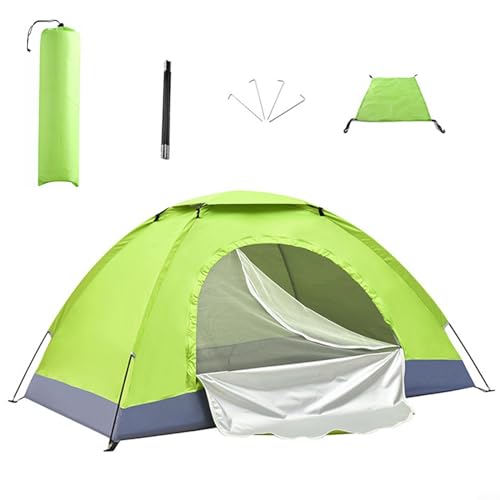 Wasserdichtes Campingzelt für Rucksackreisen, Fiberglas-Stangen, ideal zum Wandern (1 Person grün) von Getdoublerich