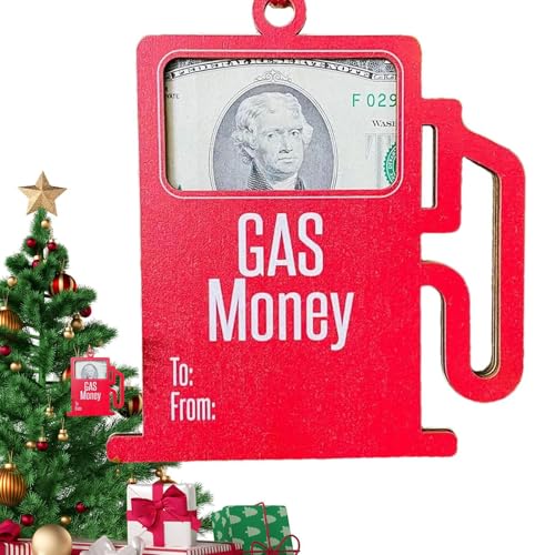 Geteawily Einzigartige Geldhalter für Weihnachten,Weihnachtsgeldhalter für Bargeld, Auto-Öltank-Design, Geldhalter, Dollar-Halter, Weihnachtsschmuck-Anhänger für Männer, Mädchen, von Geteawily