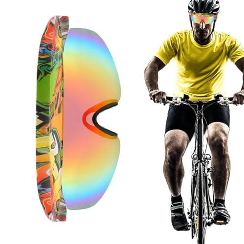 Geteawily Fahrradbrille für Herren, winddichte Fahrradbrille mit großem Rahmen, UV-Schutz, Unisex, für Radfahren, Fahren, Angeln, Laufen, Reiten von Geteawily