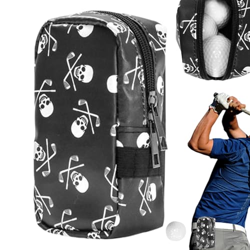 Geteawily Golfball-Aufbewahrung, PU-Ball-Beutel, Golfballtaschen-Halter, wasserdichte Golfte-Tasche, Schutzhülle für Männer und Frauen, Golfbälle-Zubehör von Geteawily