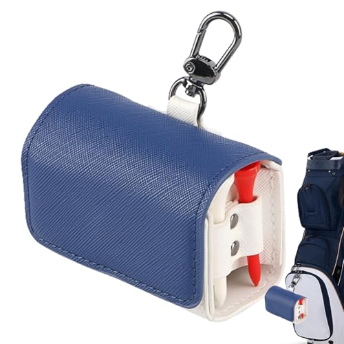 Geteawily Golfballtasche,Golf-Tee-Tasche | Wasserfeste Golftasche Golfballhalter | PU-Leder-Golftasche, Golfball-Aufbewahrung für Freunde, Familie oder Golf-Enthusiasten, Bälle, täglicher Gebrauch von Geteawily