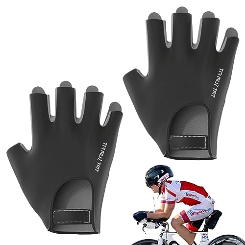 Geteawily Mountainbike-Handschuhe – Halbfinger-Handschuhe zum Radfahren – atmungsaktive stoßdämpfende Übungshandschuhe Motorradhandschuhe für Training, Gewichtheben von Geteawily