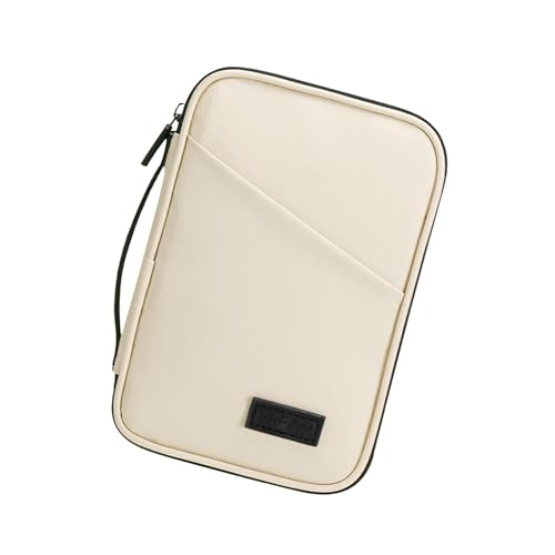 Geteawily Reisepass-Etui, wasserdichte PU-Tasche, Reisepasshalter, für Männer und Frauen, große Kapazität, Dokumenten-Organizer für Sportveranstaltungen, Flughäfen, beige, Refer to description, Unisex von Geteawily