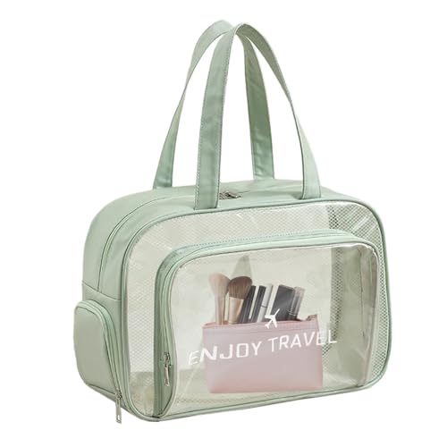 Geteawily Transparente Reisetaschen für Toilettenartikel, wasserdicht, große Reißverschlusstasche für Strand, Schwimmbad, Trocken- und Nasstrennung, Make-up-Tasche für Toilettenartikel, Brillen, von Geteawily