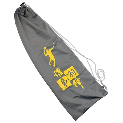 Gettimore Badmintonschläger-Tasche, Flanell, Touch-Gefühl, schützt den Schläger, Kordelzug (grau) von Gettimore
