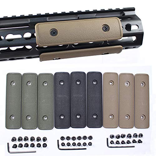 Gexgune 4" Keymod Rail Panel Abschnitt Handguard Abdeckung Keymod Panels Grip Taktische Jagd Pistole Zubehör (Schwarz) von Gexgune